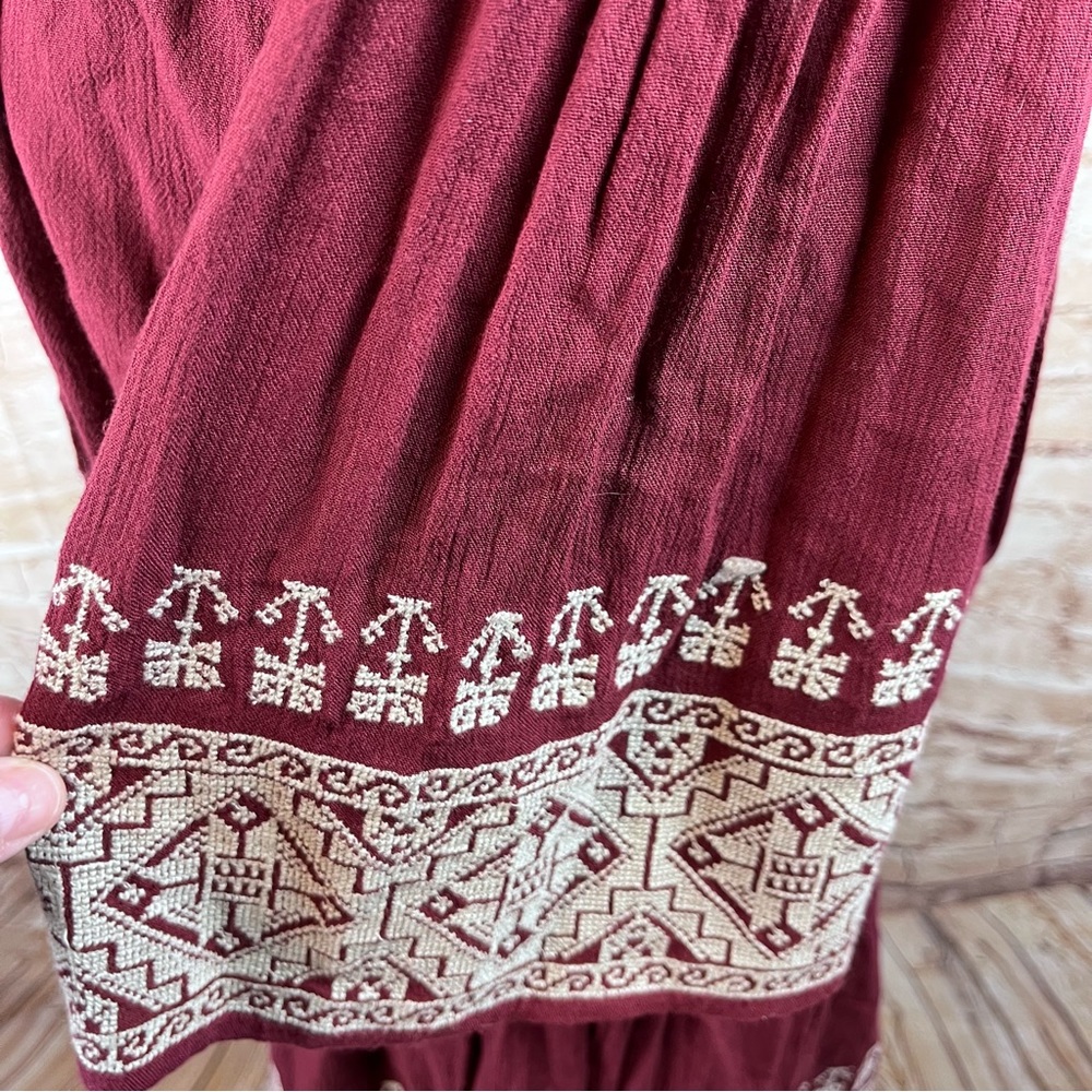 New Tularosa Fiona Wine Embroidered Dress XS - Picture 8 of 9